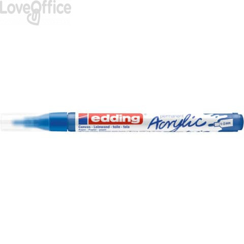 Pennarello acrilico Edding 5300 - punta tonda 1-2 mm Tratto fine - Blu genziana - 4-5300903