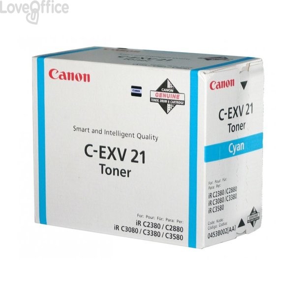 Originale Canon 0453B002AA Toner C-EXV21C Ciano