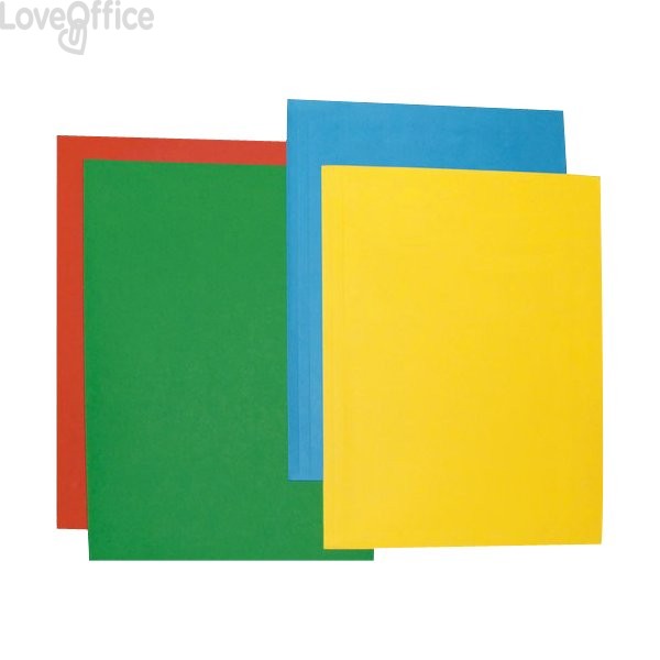 Color Brefiocart - Cartelline Cartoncino senza lembi - Rosso - 35x25 cm (conf.50)