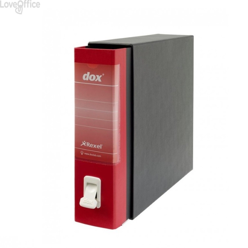 Registratore a leva Dox 1 - Commerciale - Dorso 8 cm - 23x29,7 cm - Rosso - D26111