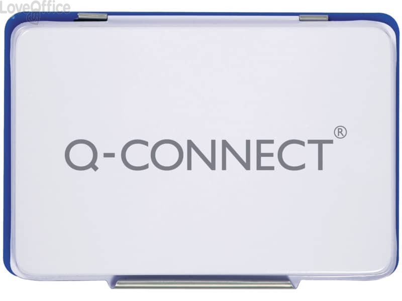 Cuscinetto per timbri Q-Connect 11x7 cm blu KF25209