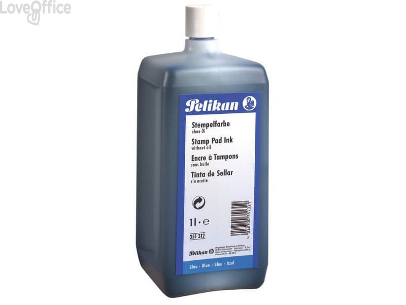 Inchiostro per timbri senza olio Pelikan bottiglia 1 litro Nero 351296