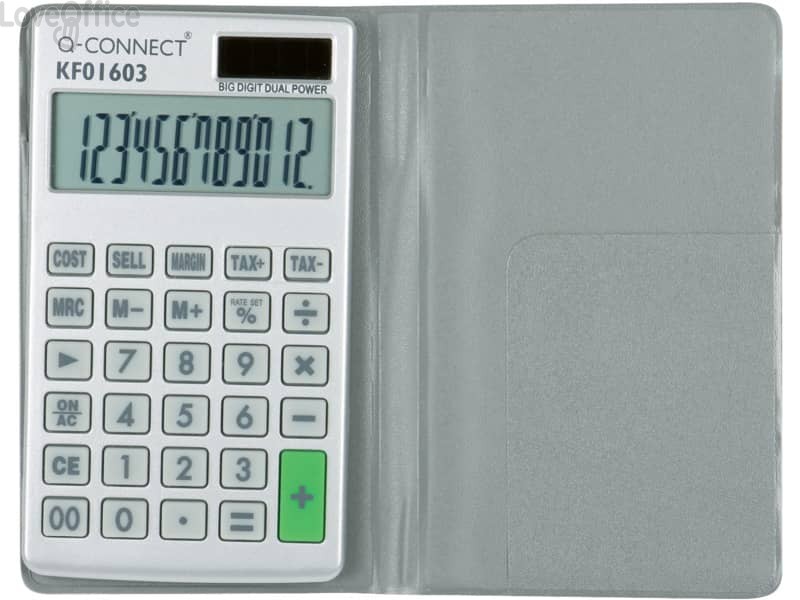 Calcolatrice solare da tasca Q-Connect 12 cifre KF01603