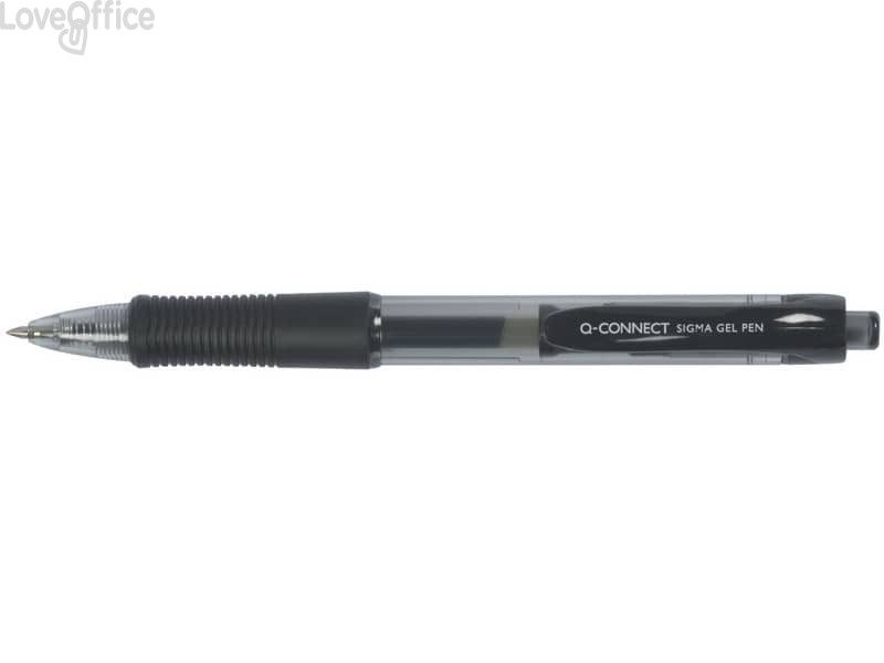Penne a sfera inchiostro gel Q-Connect Sigma - M - 0,5 mm Nero (conf.12)