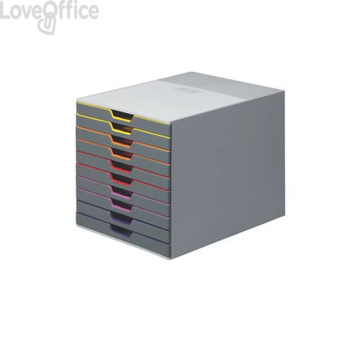 Cassettiera in plastica di alta qualità VARICOLOR® Durable 10 cassetti 7610-27