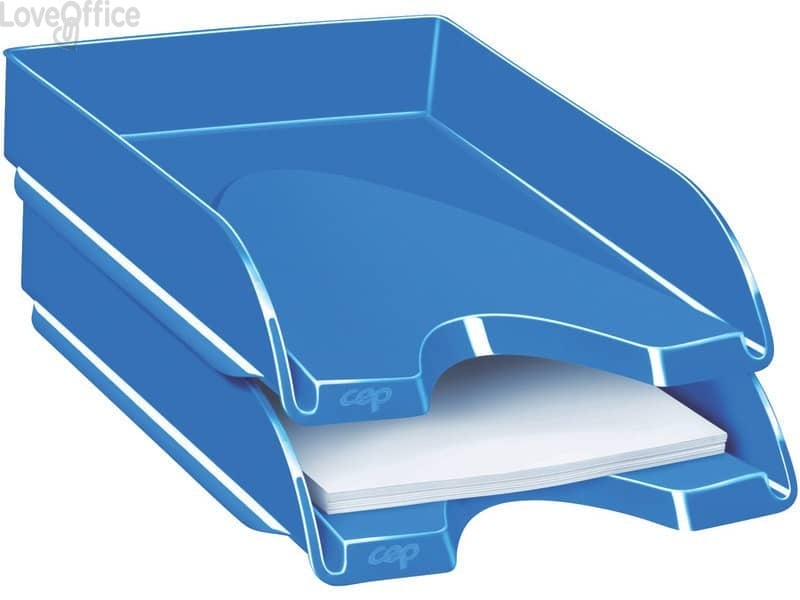 Vaschetta portacorrispondenza CepPro Gloss impilabile CEP in polistirene blu oceano - 1002000351