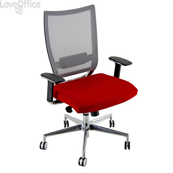 Sedia ergonomica da ufficio CONCEPT UNISIT - fili di luce - Rosso MATTONE - COTXL/F31