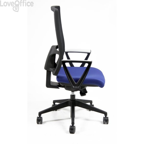 Sedia ufficio ergonomica semidirezionale NEREIDE UNISIT - ignifugo - Blu - NDAE/IB