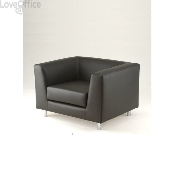 1350 Divano 1 Posto Divanetto Attesa In Similpelle Quad Unisit Grigio Qd1 Kg 558 86 Arredi E Lavagne Loveoffice