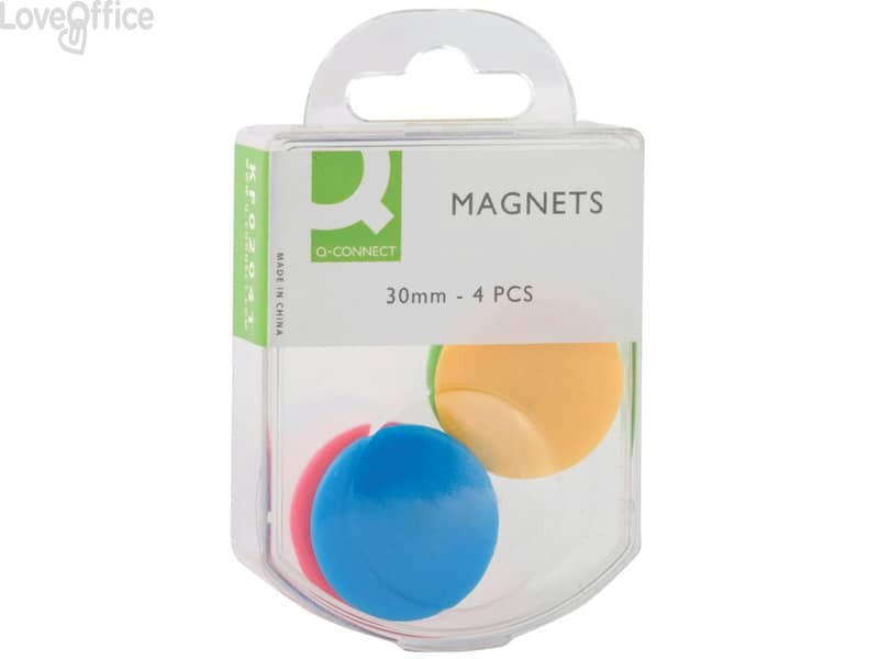 Magneti per lavagne bianche Q-Connect 30 Assortito 30 mm - KF02041 (conf.4)