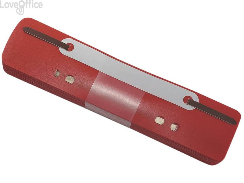Pressini fermafogli Q-Connect 34x150 mm rosso (2 conf. da 25 pezzi cadauna)