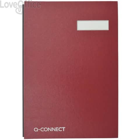 Libro firma Q-Connect 20 pagine 24x35 cm rosso KF31011