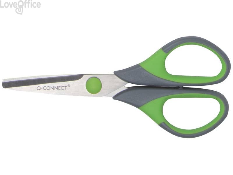 Forbici Q-Connect Softgrip grigio/verde 14 cm E-35250 IA