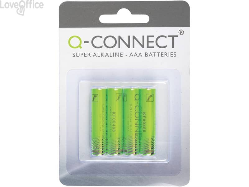 Batteria Pila Ministilo alcalina Q-Connect AAA LR03 1.5 V AAA LR03 1,5 V - KF00488 (conf. da 4)