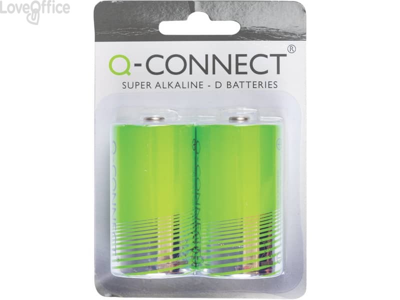 Batterie alcaline Q-Connect D 1.5 V D 1,5 V - KF00491 (conf.2)