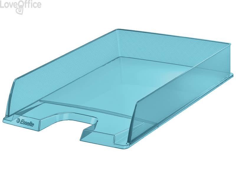 Vaschette portacorrispondenza Esselte Colour'Ice polistirolo A4 blu trasparente (conf.10)