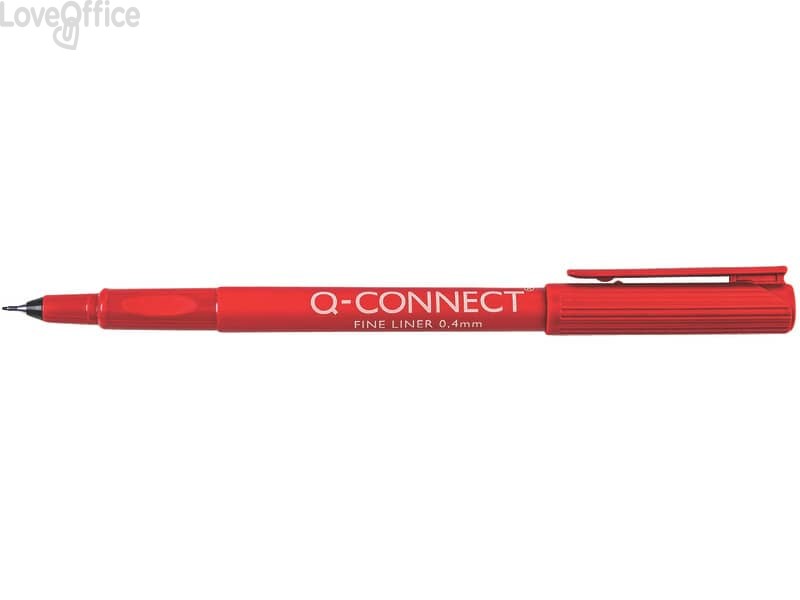 Fineliner Q-Connect 0,4 mm Rosso (conf. da 10)