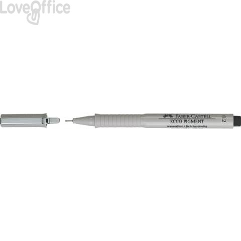 Penna punta in fibra Nera Faber-Castell Ecco Pigment 0,2 mm 166299