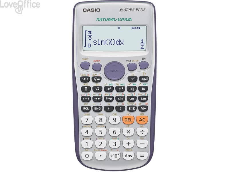 Calcolatrice scientifica CASIO 12 cifre batteria Argento FX-570ES Plus