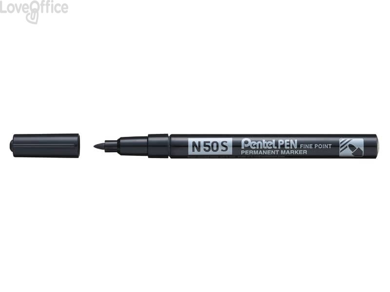 Pennarello indelebile Pentel Pen N50S punta conica 3.8 mm Nero N50S-A