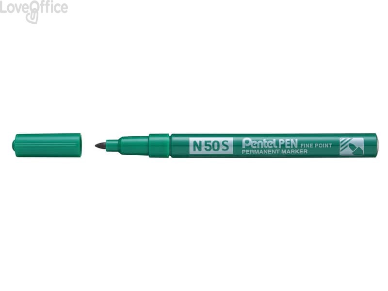 Pennarello indelebile Pentel Pen N50S punta conica 3.8 mm Verde N50S-D