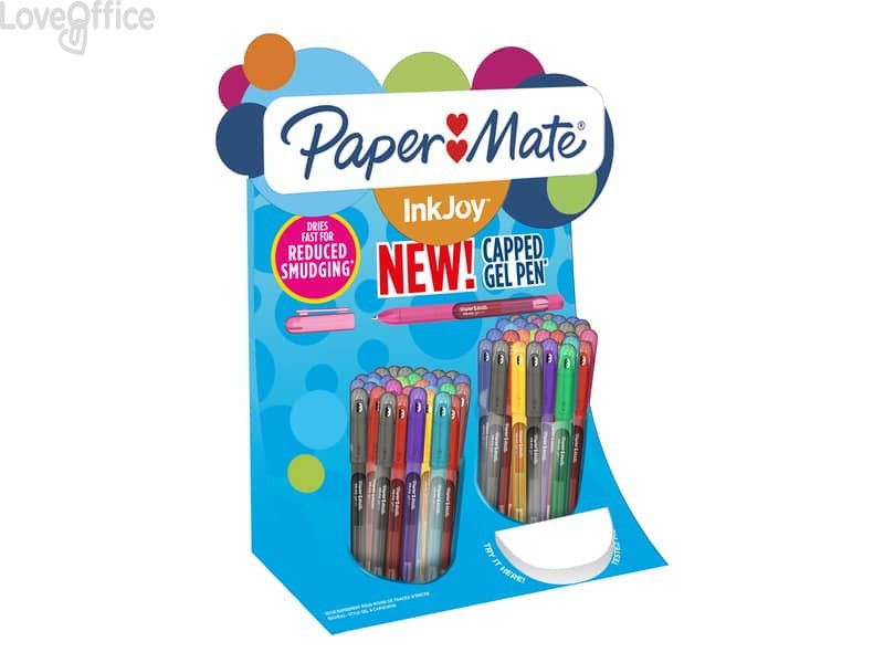 Penne Paper Mate InkJoy Gel 600 Stick - M - 0,7 mm Assortito - 2036161 (espositore da 60)
