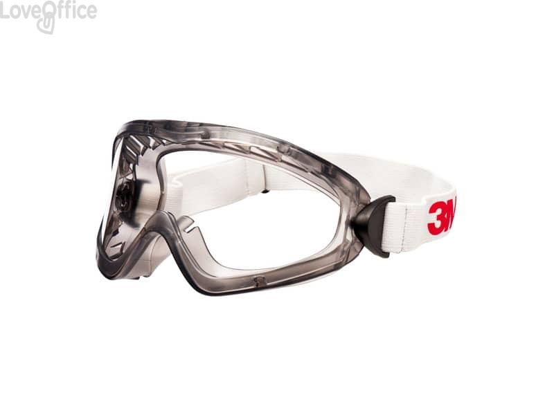 Occhiali di protezioni a mascherina 3M lenti trasparenti in acetato 2890SA