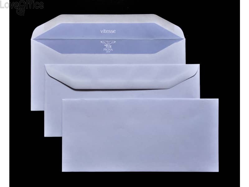 Buste senza finestra Pigna Envelopes Vitesse 80 g/m² 110x230 mm Bianco - 0388763 (conf.500)