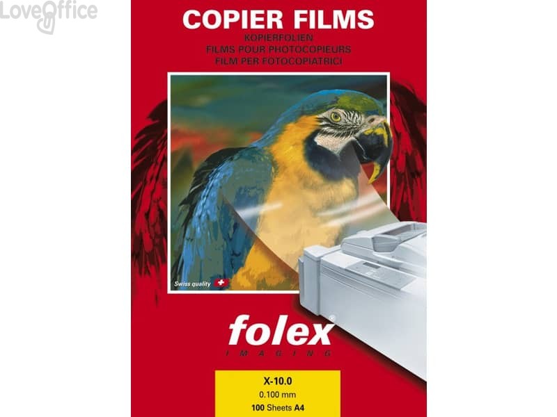 Film per stampanti monocromatiche Folex A3 - 100 µm - Trasparente - Folex X-10.0 (conf.50)