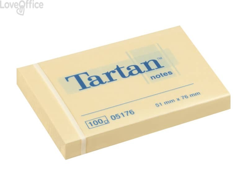 Foglietti riposizionabili Tartan™ 100 fogli 63 g/m² Giallo 51x76mm - 656 Yellow (conf. 12 blocchetti)