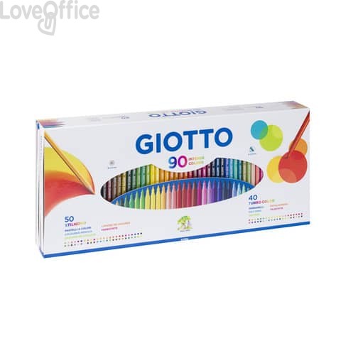 Matite colorate Stilnovo + pennarelli Turbo Color GIOTTO Assortito - 25750000 (conf.90)