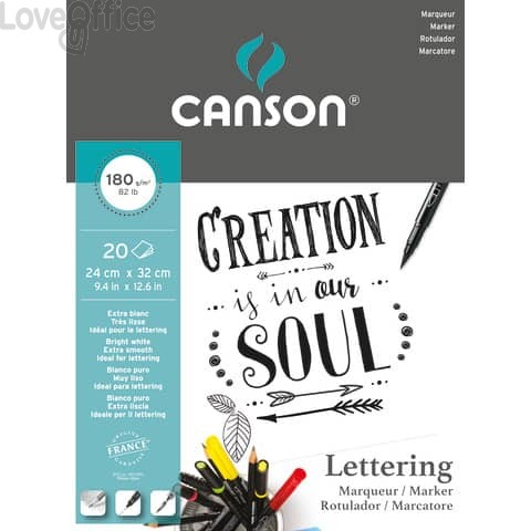 Album da disegno Canson Marker - 180 g/m² - 24x32 cm - 30 fogli - C400109921