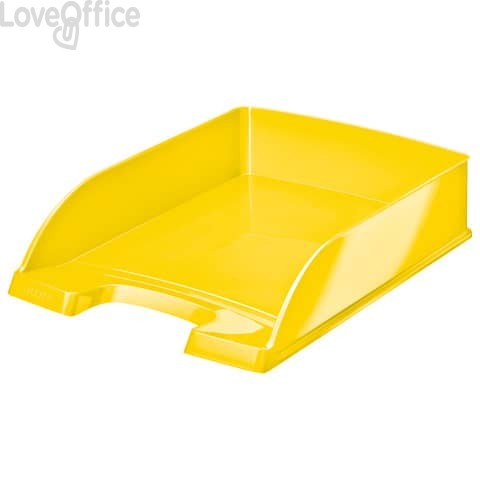 Vaschette portacorrispondenza Leitz WOW in polistirolo A4 giallo metallizzato - 52263016 (conf.5)