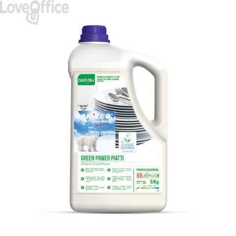 Detergenti lavapiatti Green Power Sanitec 5 kg 3104