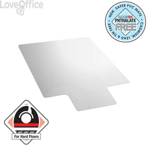 Tappeto protettivo salvapavimento Floortex Trasparente forma a U 90x120 cm