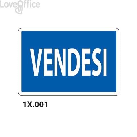 Cartello di avviso "Vendesi" 20x30 cm - 1X.0001