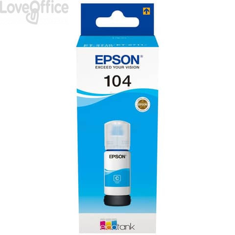 Inchiostro in bottiglia Epson 104 EcoTank Ciano EPSON C13T00P240