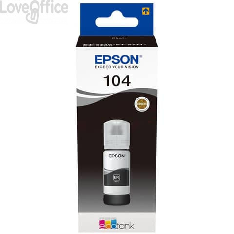 Inchiostro in bottiglia Epson 104 EcoTank Nero EPSON C13T00P140 