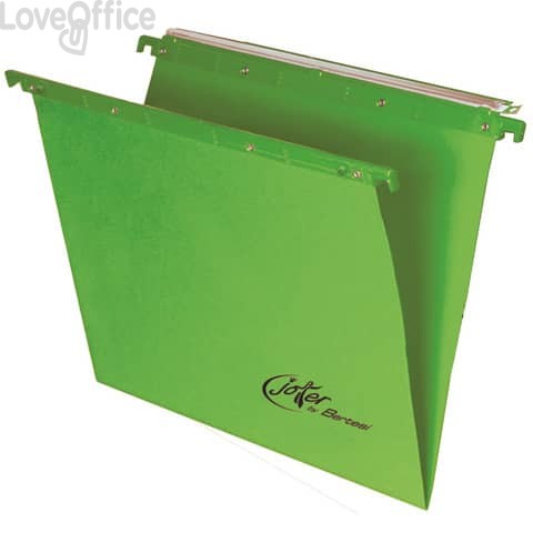Cartelle sospese orizzontali per cassetti Linea Joker Bertesi 33 cm fondo V - Verde (conf.25)