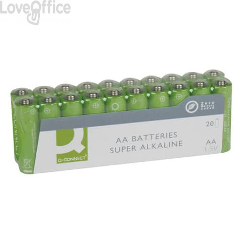 Batterie alcaline Q-Connect AA  conf. 20 pezzi - KF10848