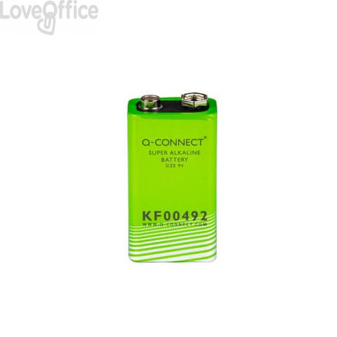 Batteria Pila quadrata alcalina Q-Connect 9V  KF00492