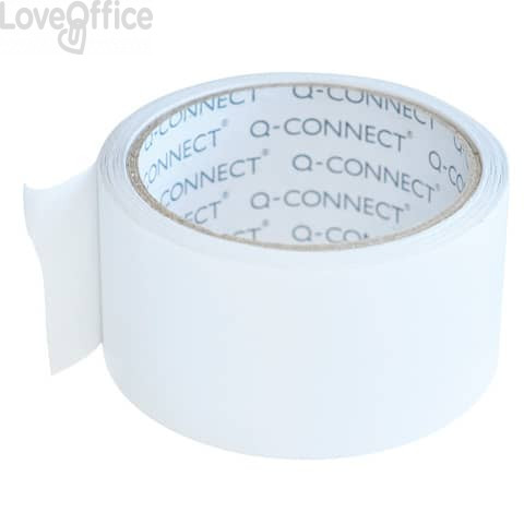 Nastri adesivi da imballo Q-Connect - 50 mm x 66 m - Bianco - svolgimento rumoroso (conf.6)