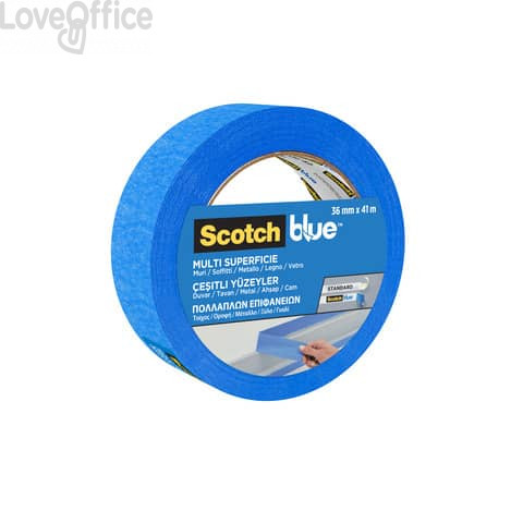 Nastro di mascheratura multisuperficie Scotch® Blue™ 2090 - 36 mm x 41 m - Blu - 2090IGT36