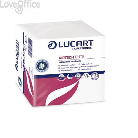 Asciugamani multiuso piegati Lucart Airtech Elite 29x30 cm Bianco - 853006B (conf.45)