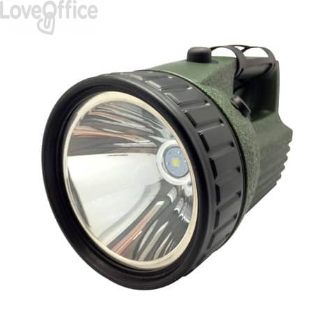 Torcia ricaricabile CFG Estreme Led waterproof IP44 LED 10W Nero/Verde Luce quadra - EL041