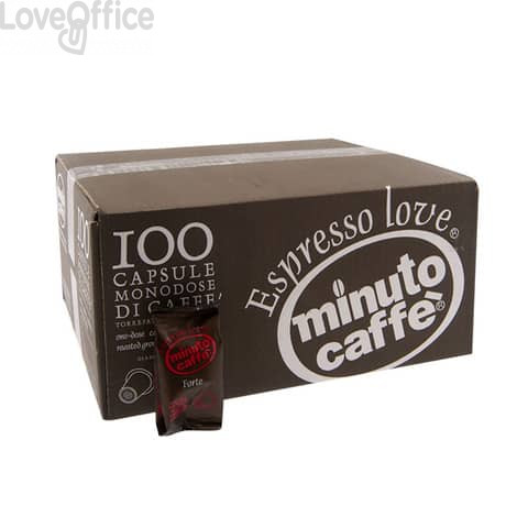 Caffè in capsule compatibili Nespresso Minuto caffè Espresso love3 forte - cartone 100 pezzi - 02379