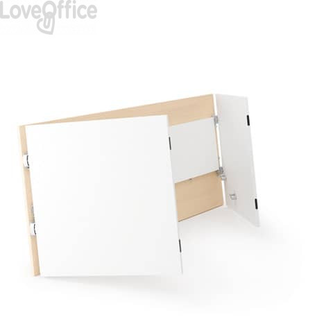 Scrivania pieghevole Witoffice LineKit - 150x70xH.73,5 cm piano rovere - struttura bianca