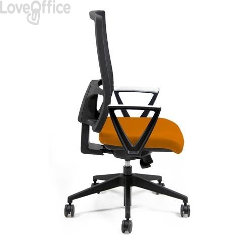 Sedia ufficio ergonomica semidirezionale NEREIDE UNISIT - polipropilene - Arancione - NDAE/EA