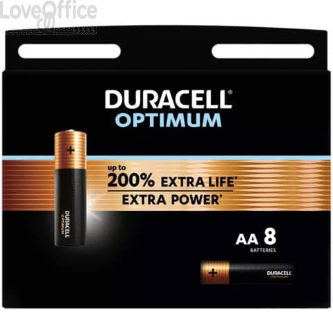 Batterie alcaline Duracell Optimum Stilo AA - MN1500 mAh - DU0035-05000394137691 (conf.8)