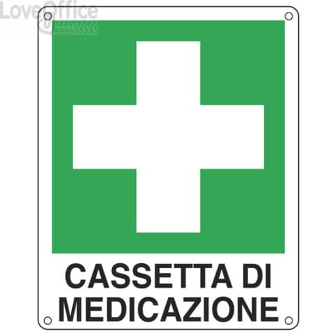 Cartello d'emergenza 16x21 cm Cartelli Segnalatori "Cassetta di medicazione'' E20113W
